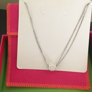 Floating sparkling ball necklace